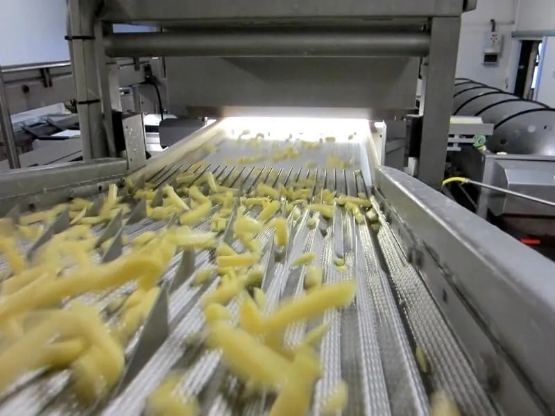 Tri optique et calibrage des frites